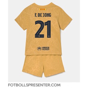 Barcelona Frenkie de Jong #21 Bortatröja Barn 2022-23 Kortärmad (+ korta byxor)